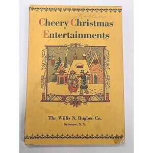 Vintage 1933 Cherry Christmas Entertainments - Willis N. Bugbee Co. Syracuse, NY